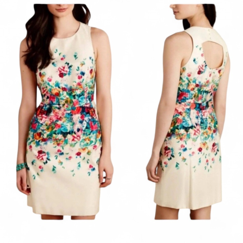 Anthropologie Maeve Floral Garden Dress
Keyhole Back Tea Party Women's 4 Spring